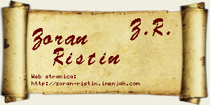 Zoran Ristin vizit kartica